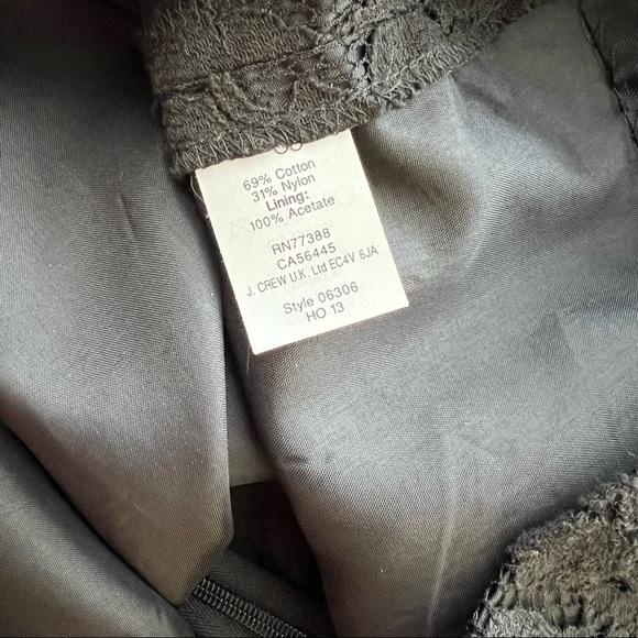 J Crew Black Lace Dress Size 4 Dark Feminine Wedding Guest Whimsigoth Party - Picture 8 of 9